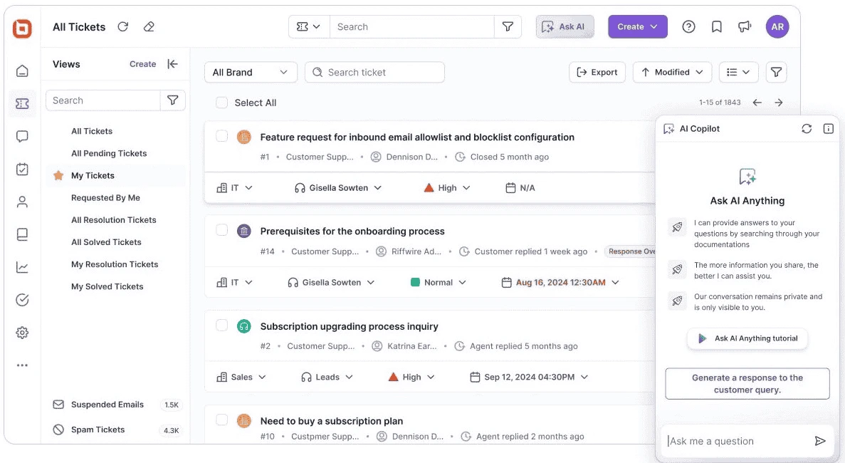 Zendesk pricing: BoldDesk