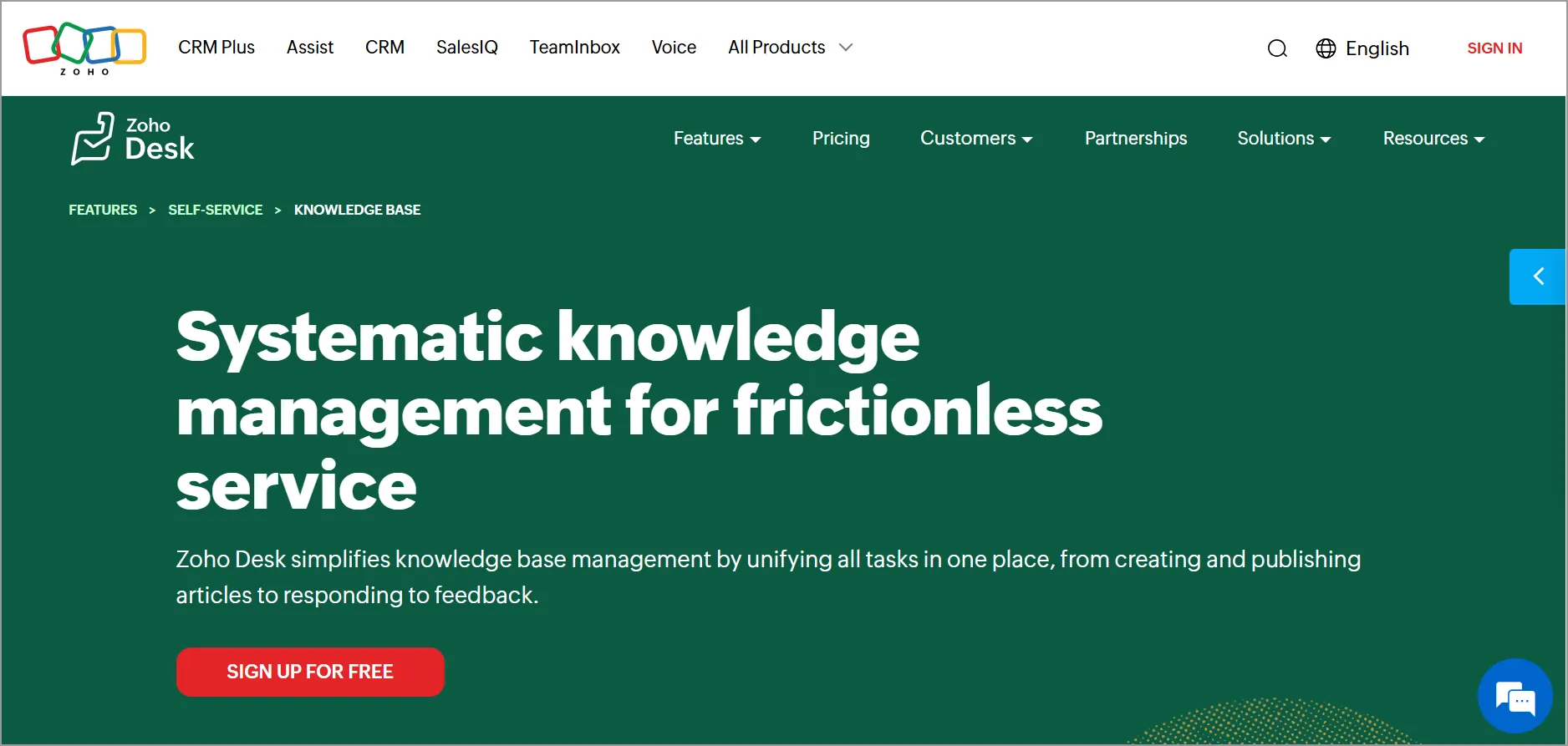 Zoho SaaS Knowledge Base