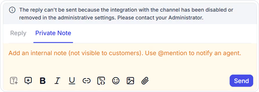 Improved Info Message for Omnichannel Configuration Issues