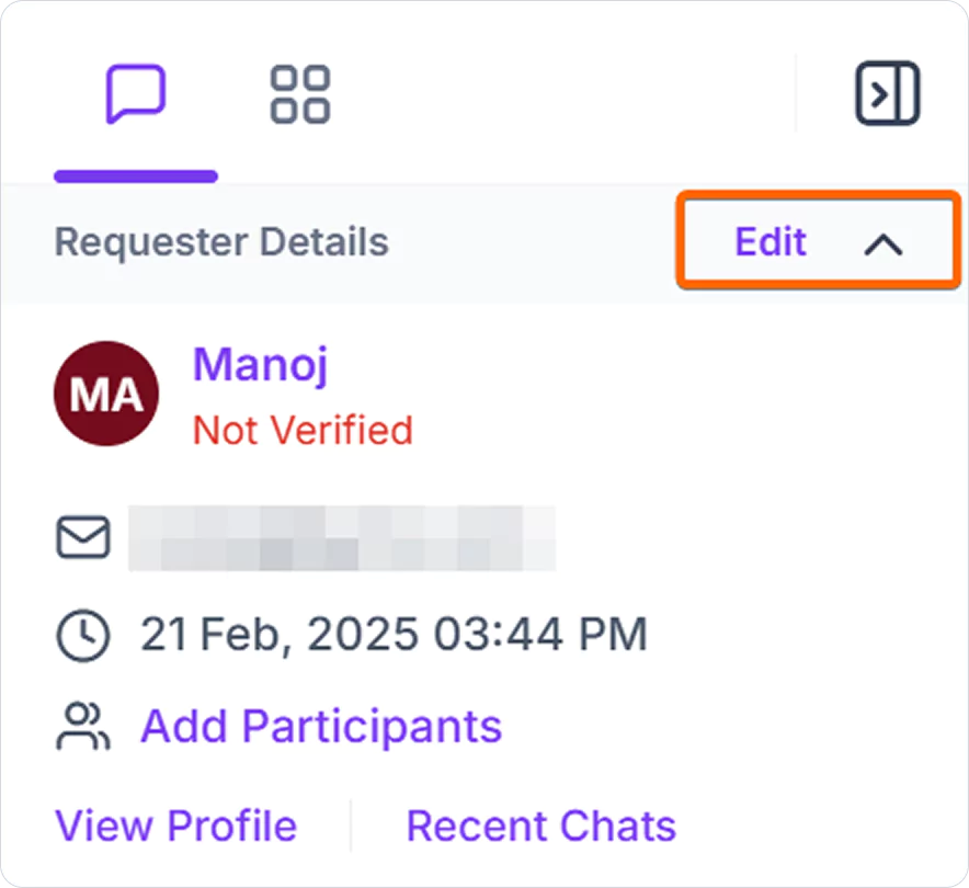 Edit Requester in Ongoing Conversations