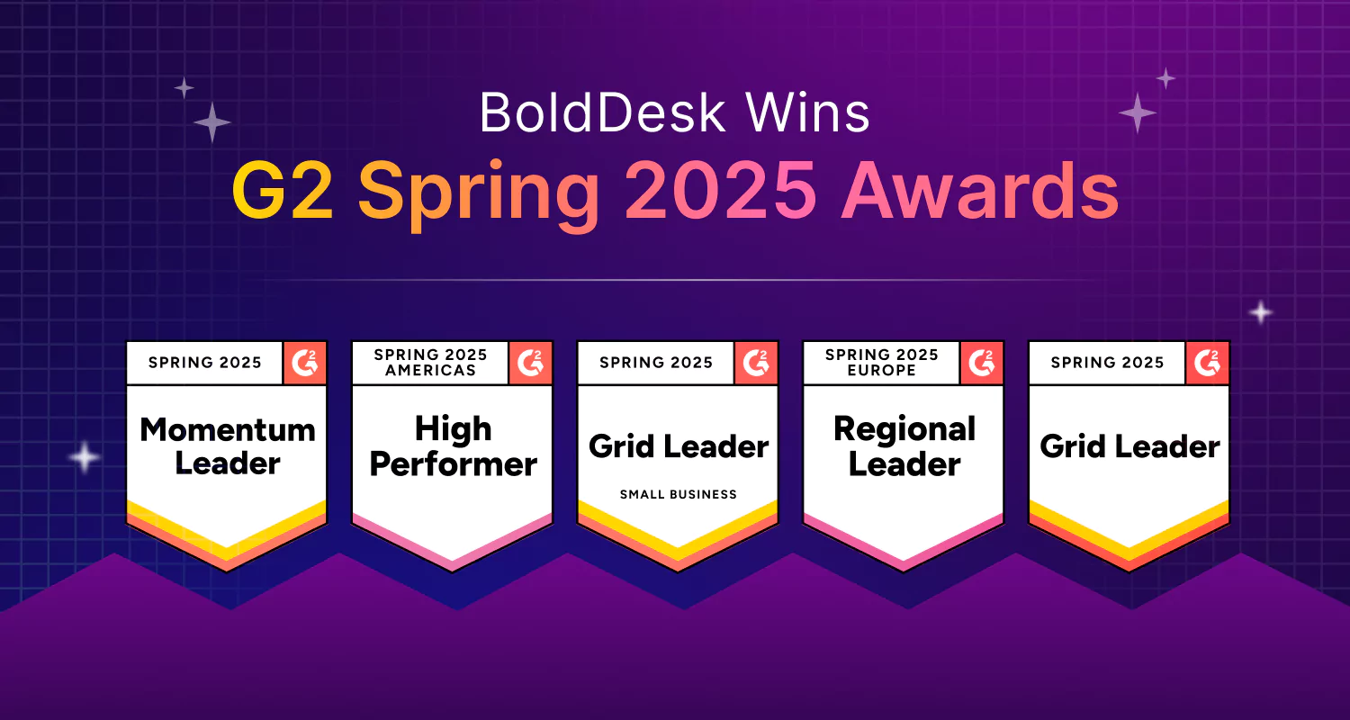 BoldDesk Celebrates Leader Recognition in G2 Spring 2025 Reports