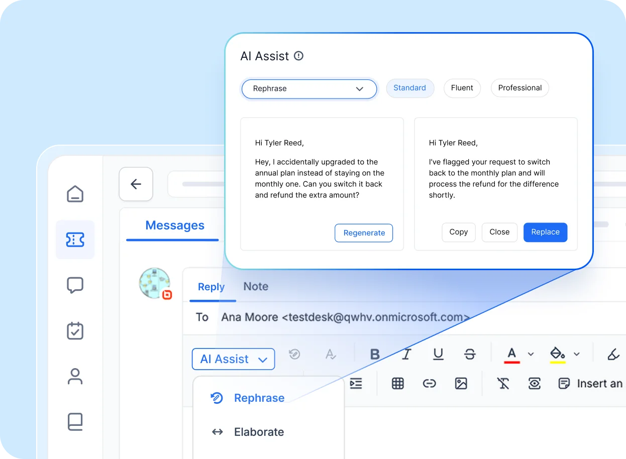 Faster replies, happier customers