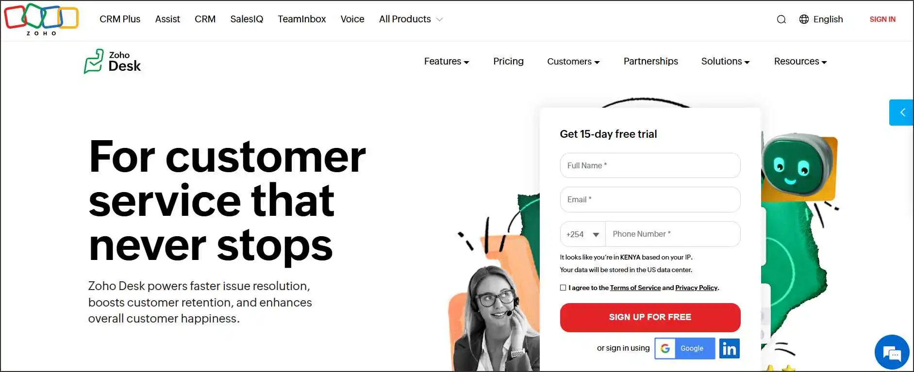For customer service that never stops