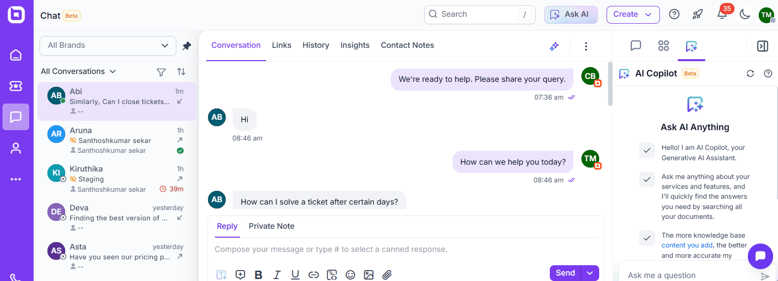 AI summarization feature