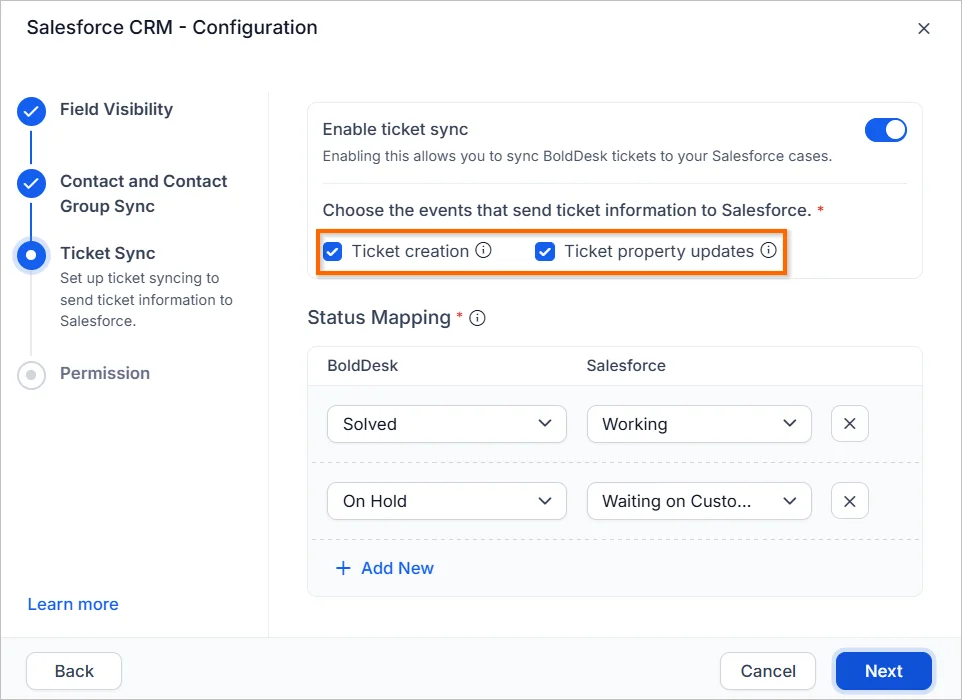 Salesforce sync