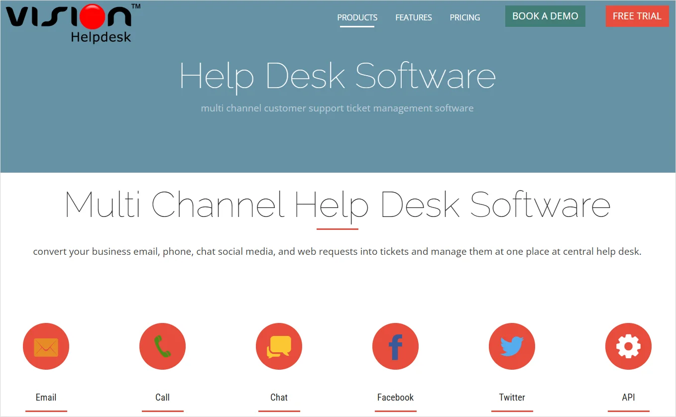 Vision Helpdesk cloud-based ticketing system