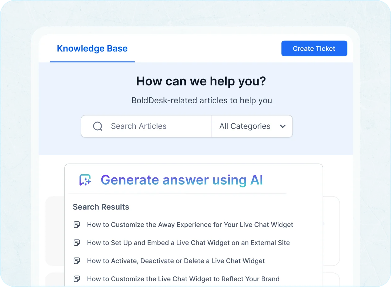 Customer self-service portal: 24/7 access to help with an AI-powered knowledge base
