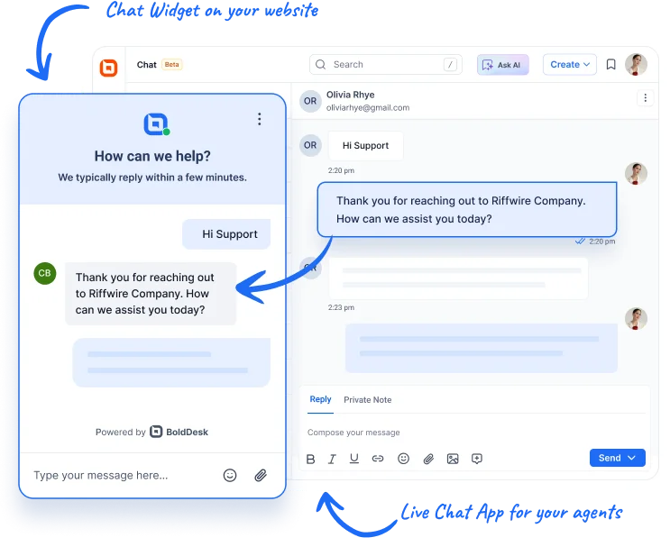BoldDesk's Live Chat Software