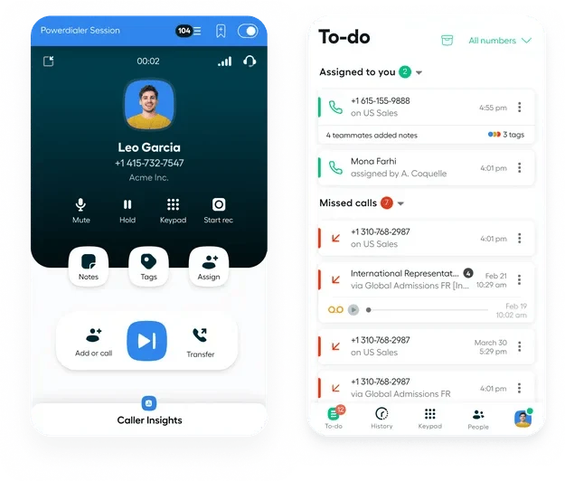 Aircall mobile app