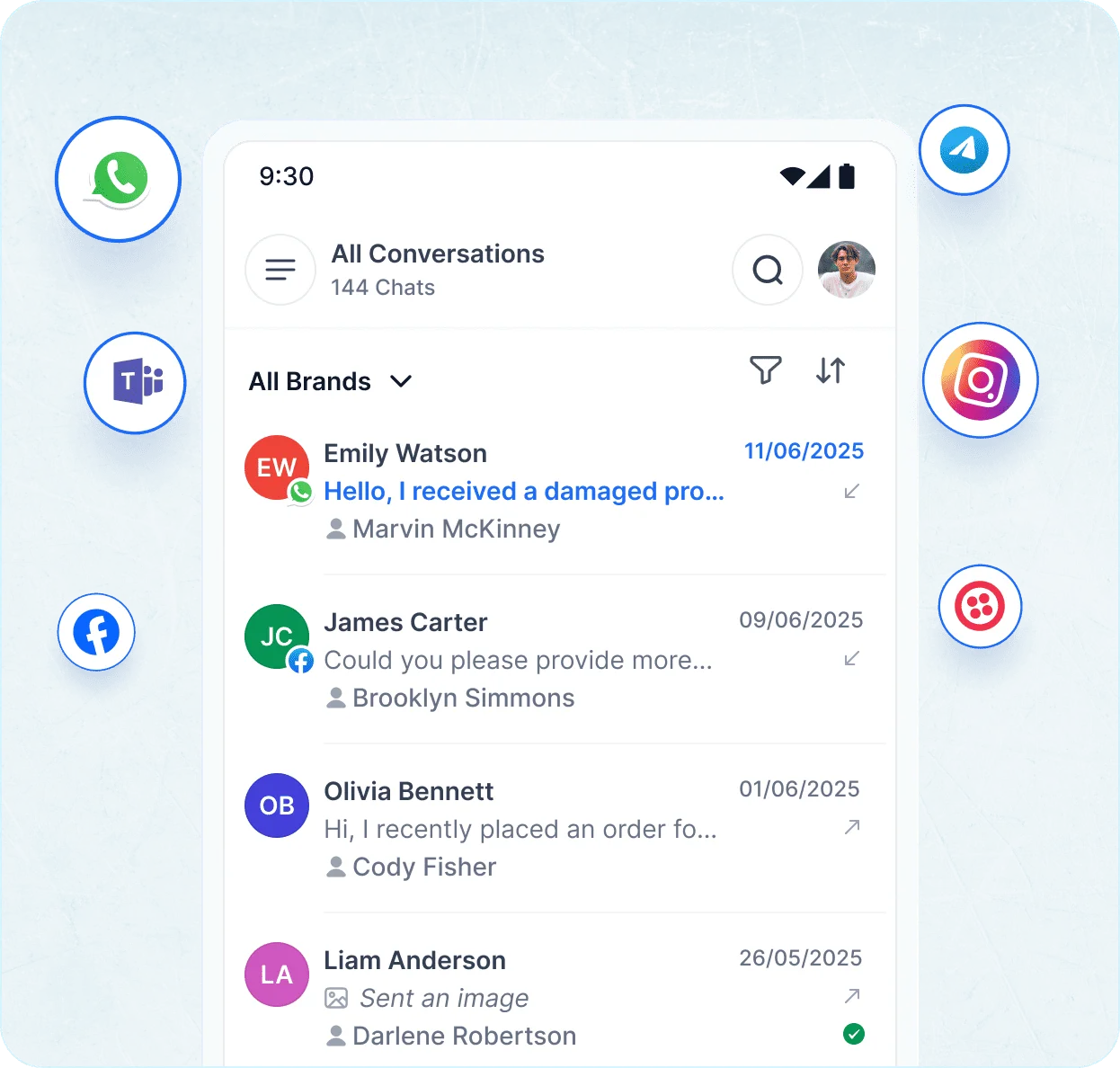 Mobile help desk: All-in-one omnichannel support on mobile devices for seamless conversations.