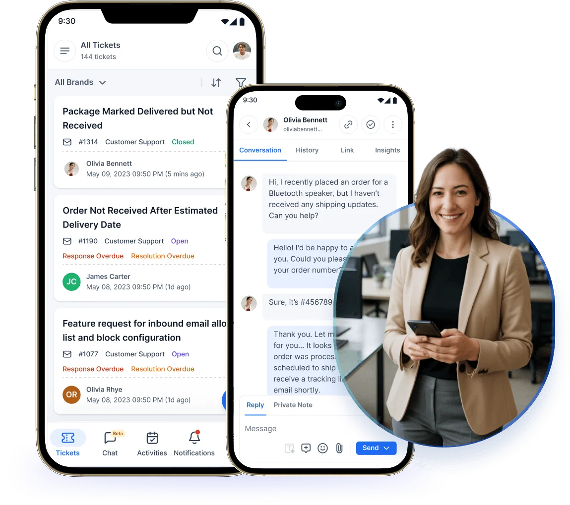 Mobile help desk app for faster responses, remote support, and higher satisfaction.
