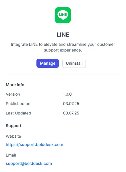 line app integartion
