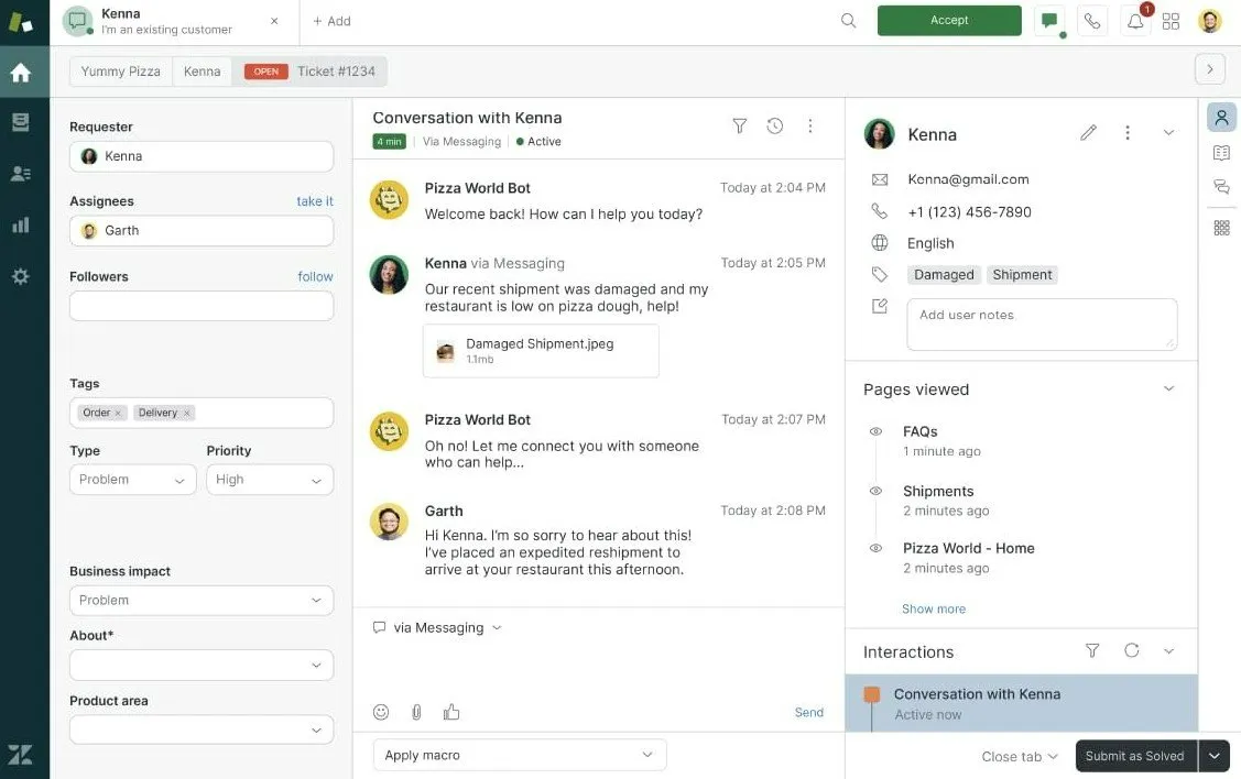 Zendesk Features for Ticketing