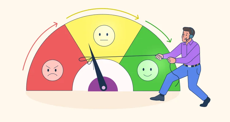 Illustration showing a net promoter score scale.