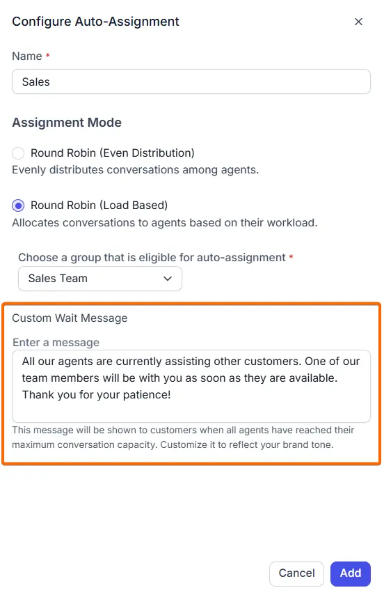 configure to auto assignment