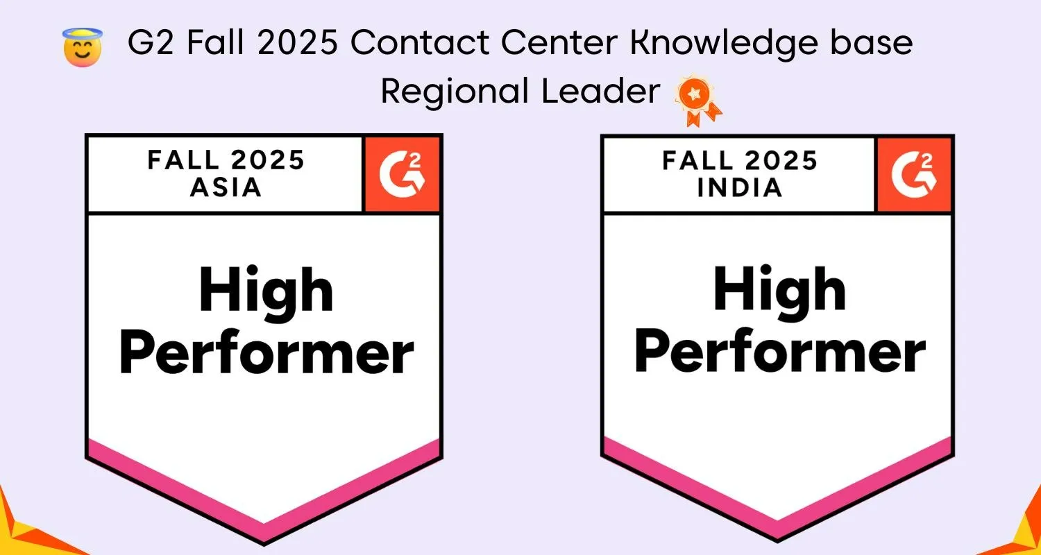 G2 Fall 2025 Contact Center Knowledge Base Badges