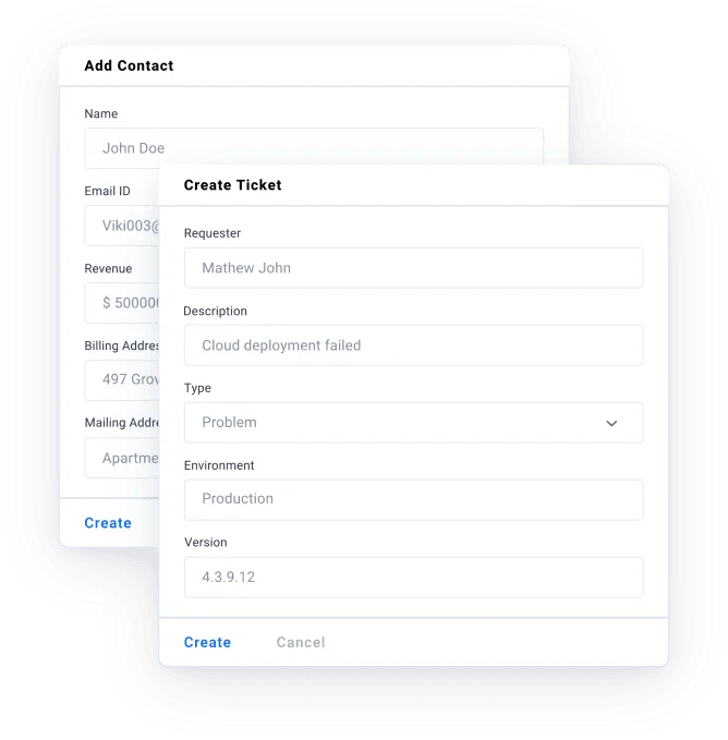 Expandable ticket form