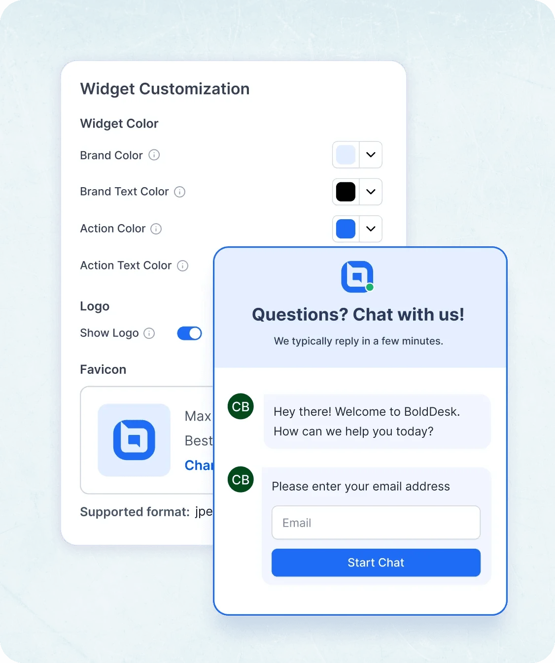 Live chat support software with customizable chat widget, AI, offline forms, and emails.