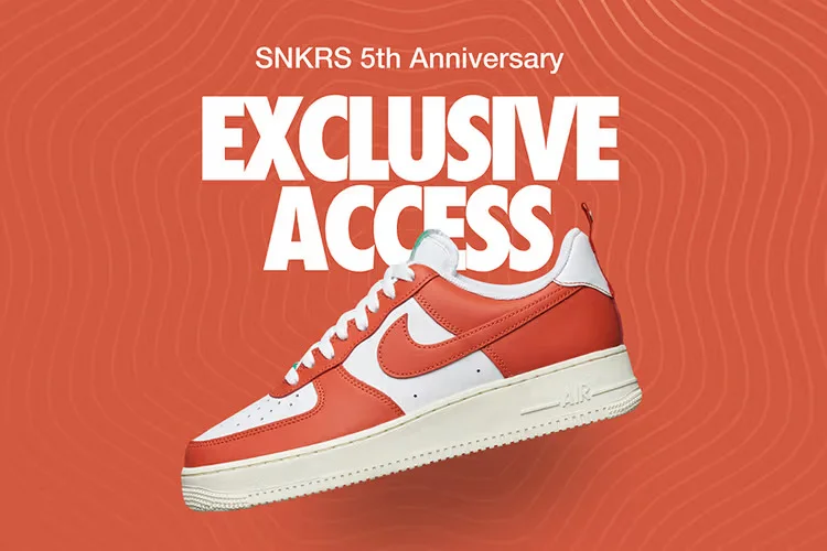 The Nike SNKRS exclusive access 5th anniversary