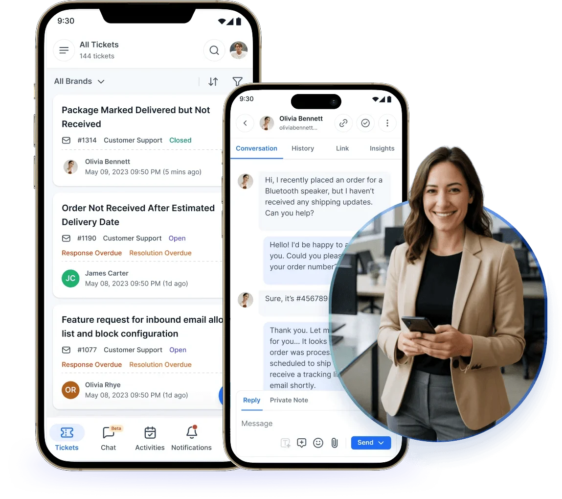 Mobile help desk app for faster responses, remote support, and higher satisfaction.