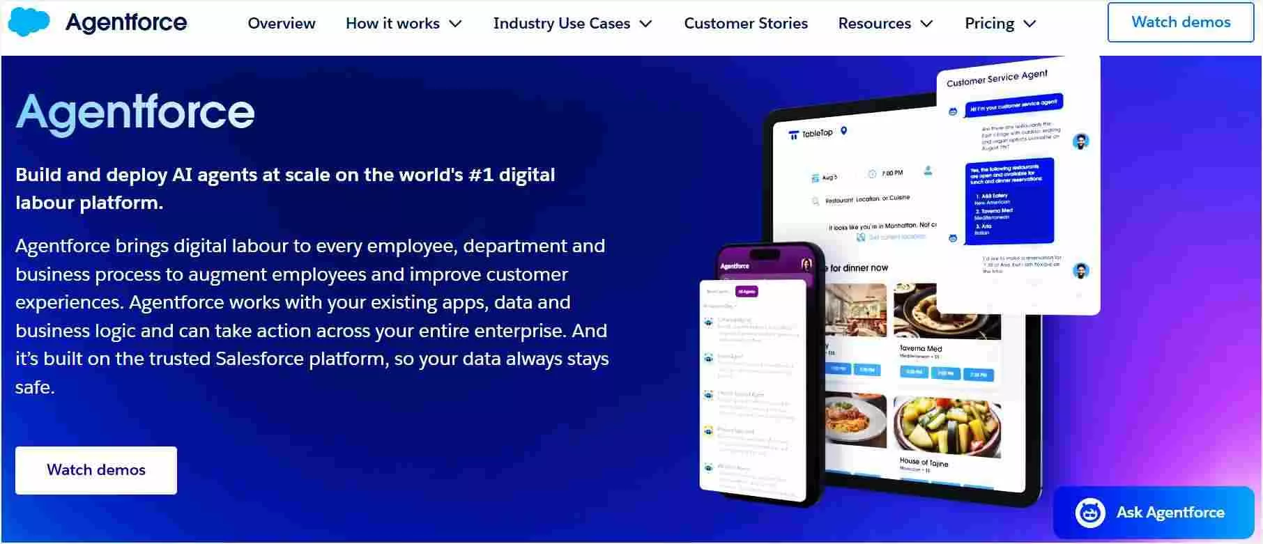 Agentforce AI home page