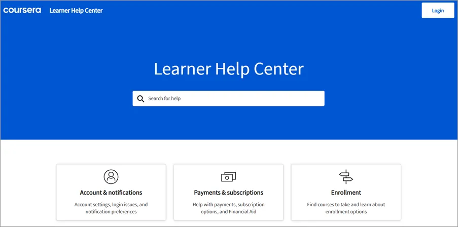 Coursera help center
