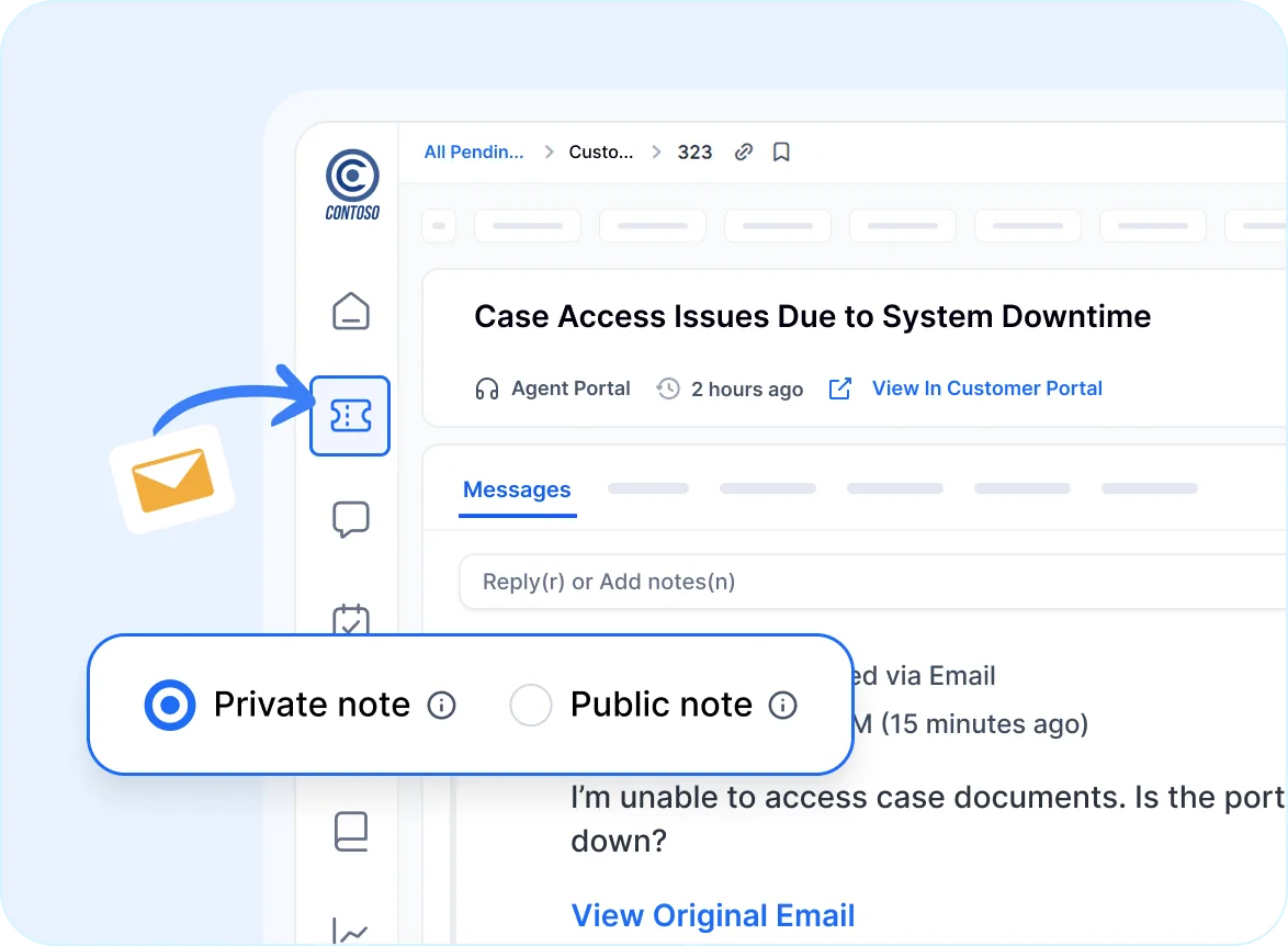 Legal help desk secure ticket management with encrypted communication and role-based access.