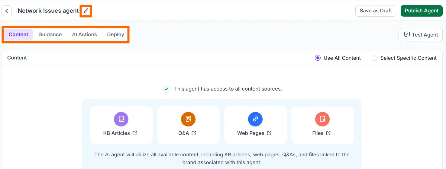 Configuring knowledge base data sources for your AI agent