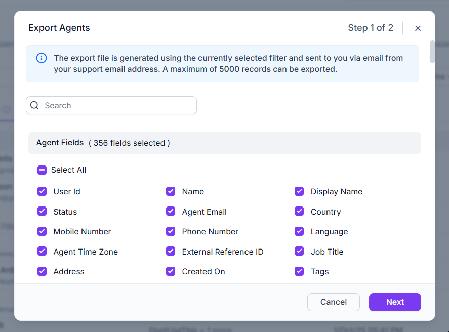 BoldDesk agents page showing the advanced filters popup with availability, roles, and language conditions