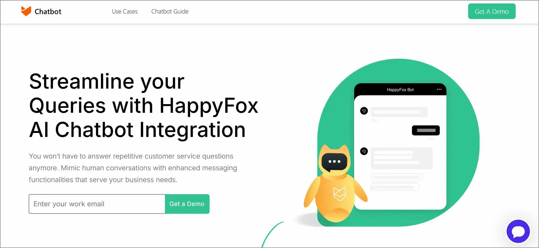 An illustration image of HappyFox AI chatbot software 