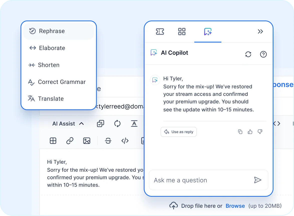 AI-powered helpdesk for media teams that offer automate ticketing, routing, and viewer support.