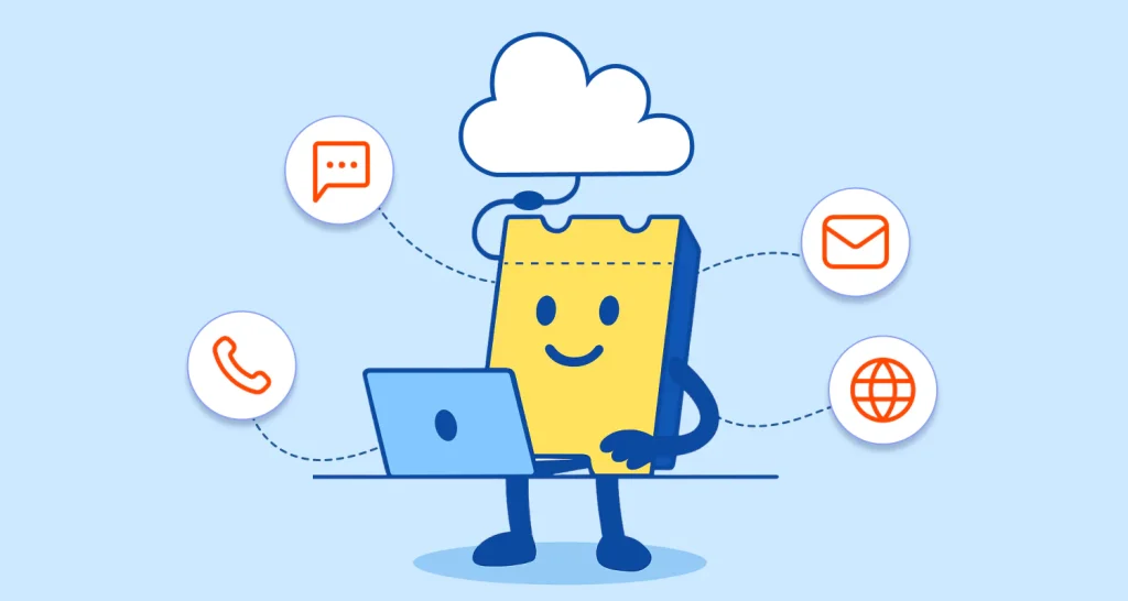 Cloud-based ticketing system handling email, chat, phone, and web support from a single cloud help desk platform.