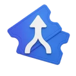 Auto‑Merge Tickets icon showing support for automatically merging duplicate tickets created within a defined timeframe.