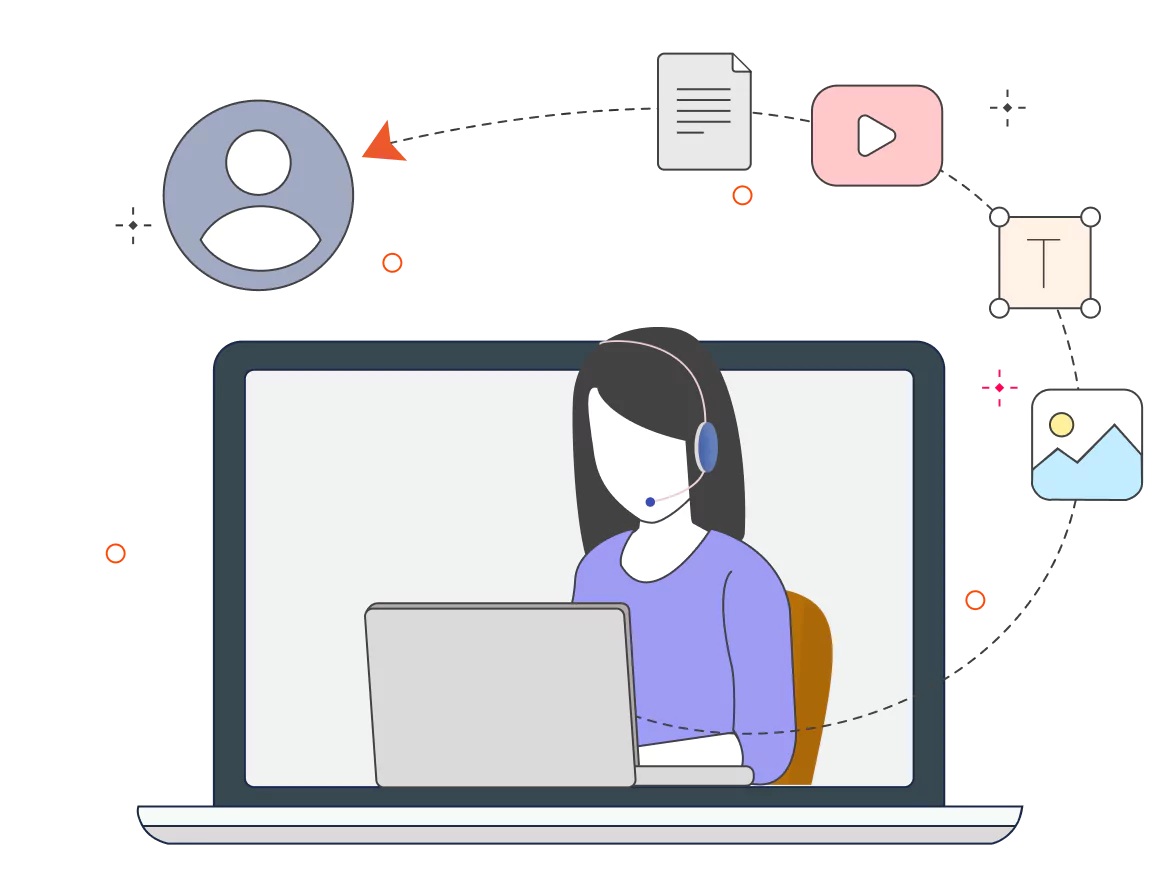 Agent handling multimedia Facebook messages in BoldDesk, highlighting Facebook integration for rich content support.