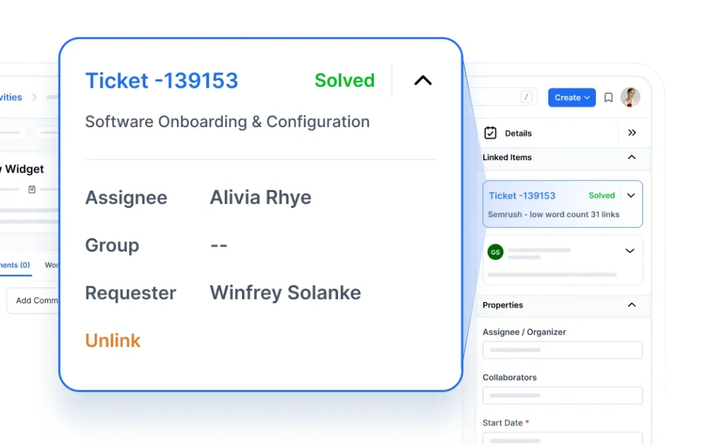 Workflow automation screen displaying SLA reminders and automated actions highlighting SLA-based task management feature.