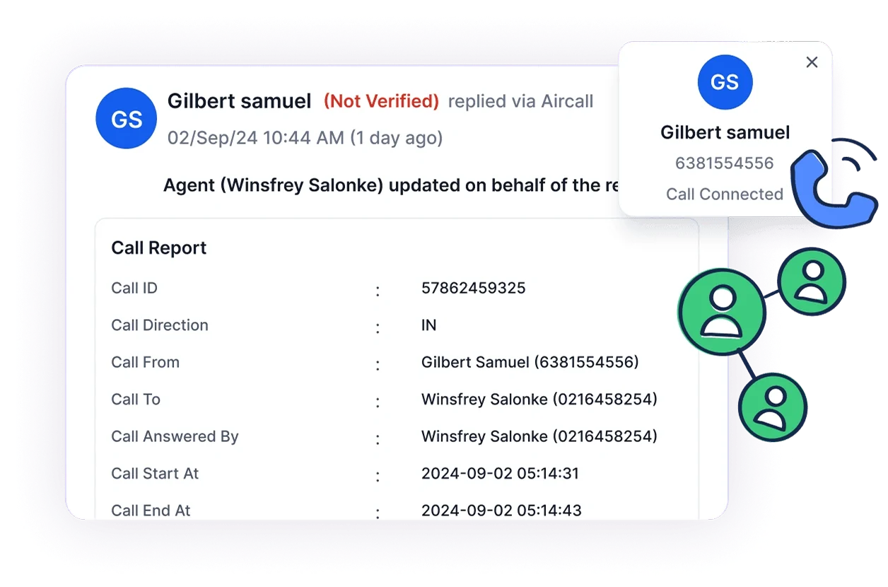 Make and receive calls directly in BoldDesk with advanced call handling