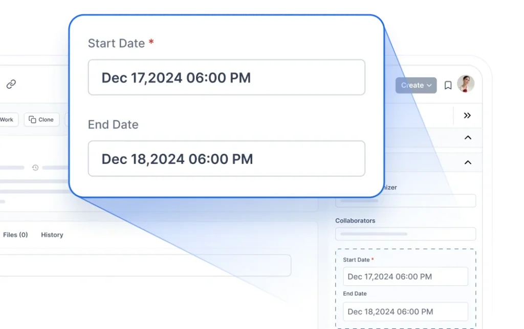 Set deadlines in task management system