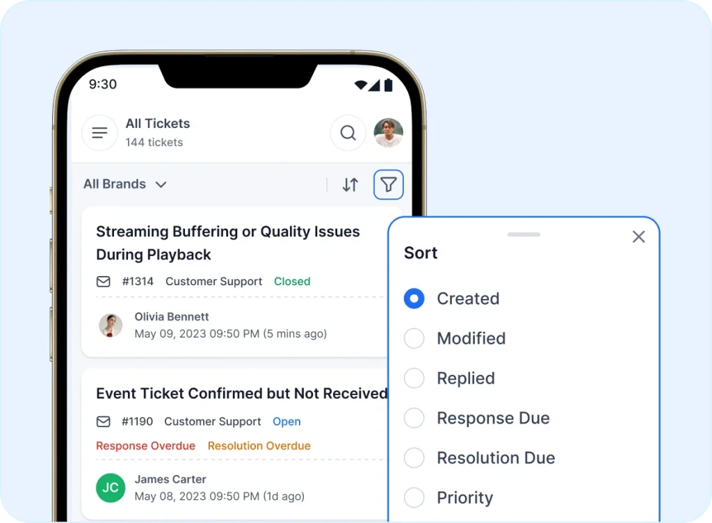 Help desk for entertainment with mobile-first ticketing for fast, on-site fan issue resolution.