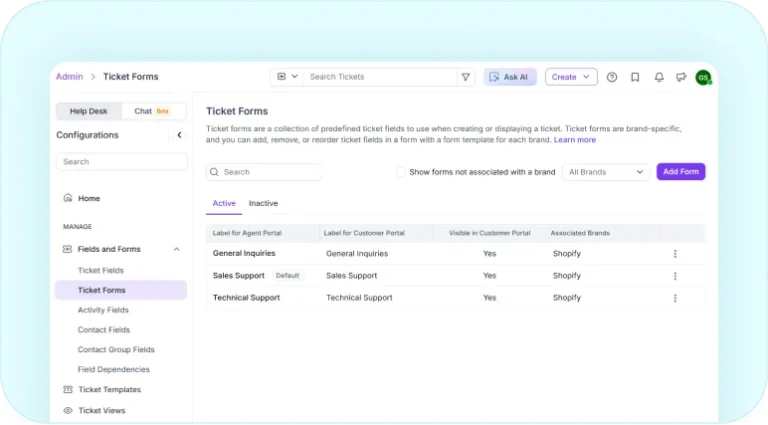 Create and Manage Multiple Ticket Forms for Better Support