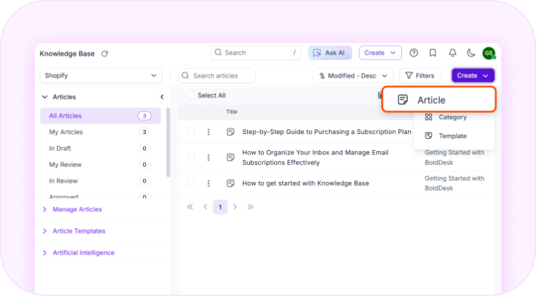 How to Create and Manage Knowledge Base Articles
