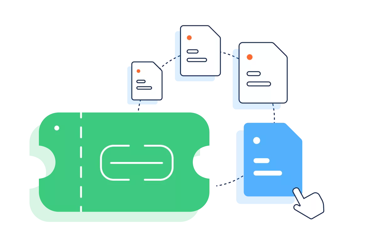 Linked documents and approval flow, demonstrating BoldSign integration for managing multi document signing processes.