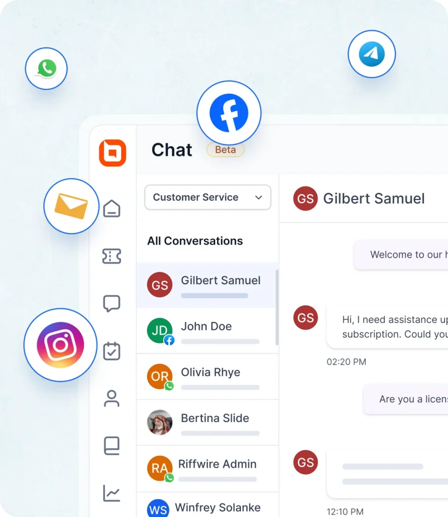 Multichannel support in service desk software email-to-ticket & web form capture.