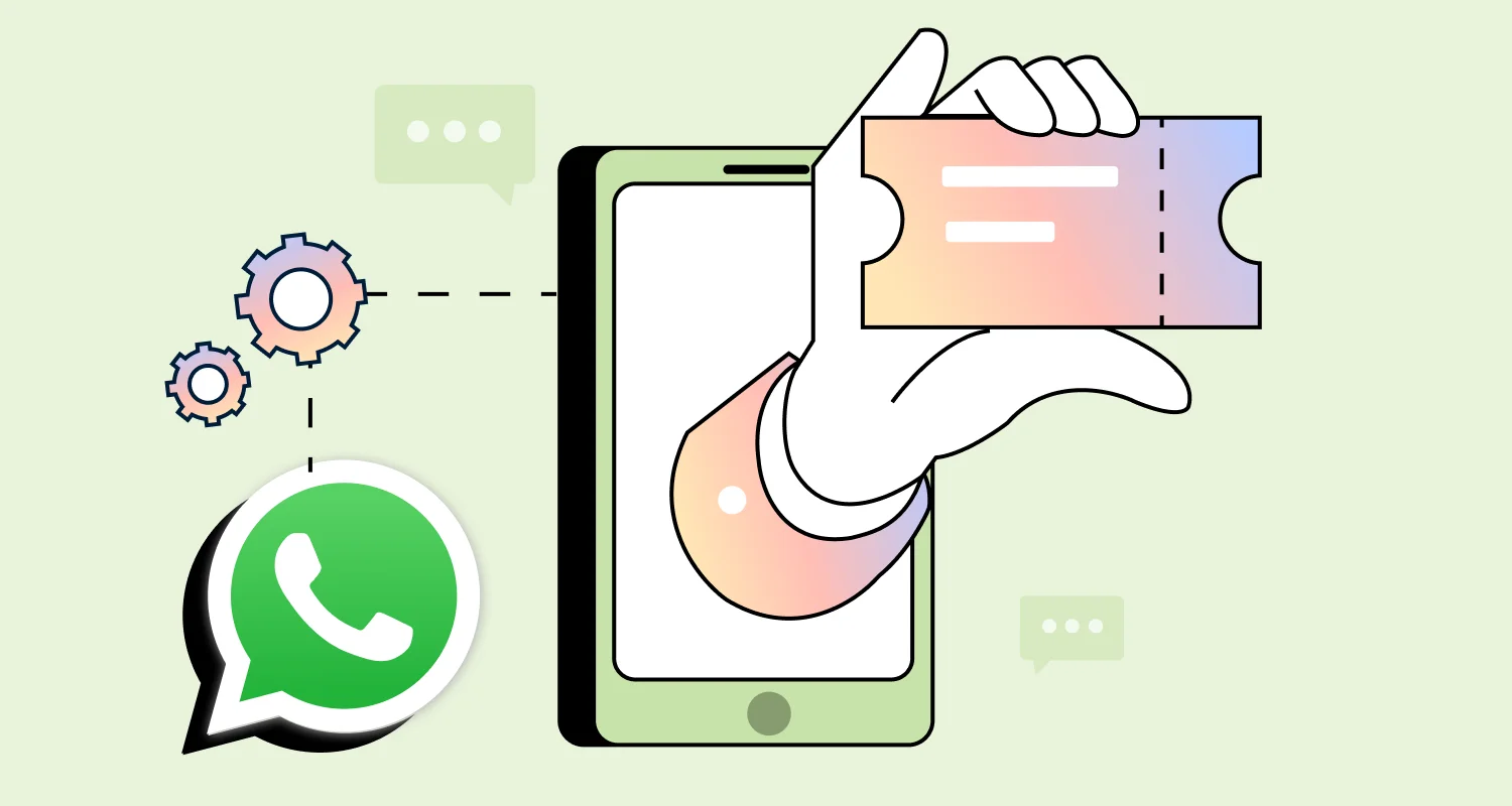 Image showing how a WhatsApp customer support in BoldDesk turns WhatsApp chats into organized, trackable support tickets.