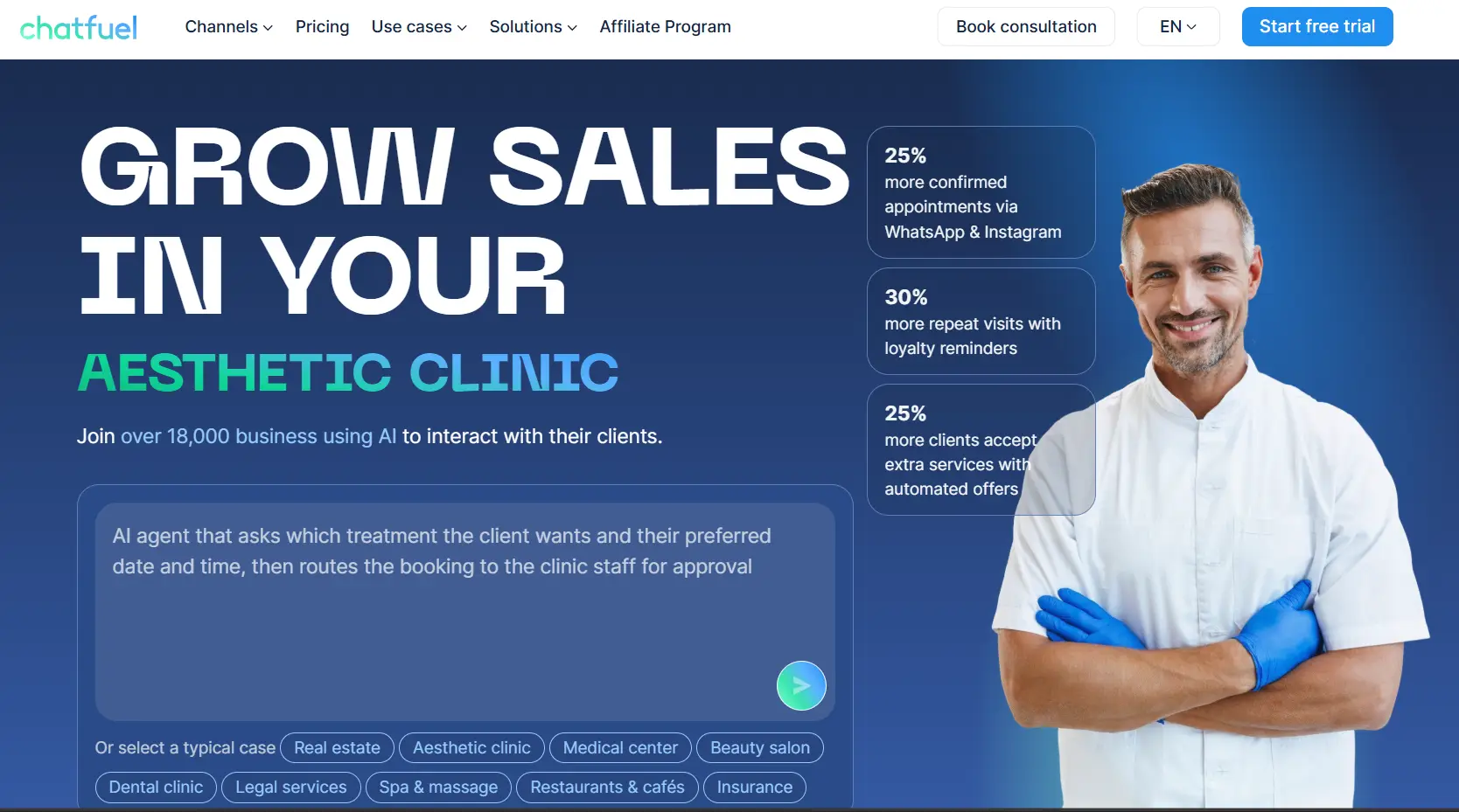 Chatfuel ecommerce chatbot helps businesses grow sales by automating customer interactions, bookings, and personalized offers