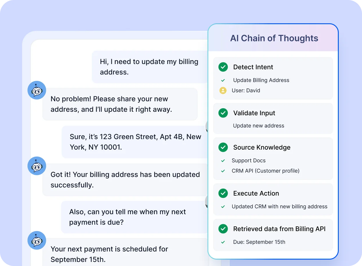 AI customer support agent retrieving verified knowledge using RAG workflow.