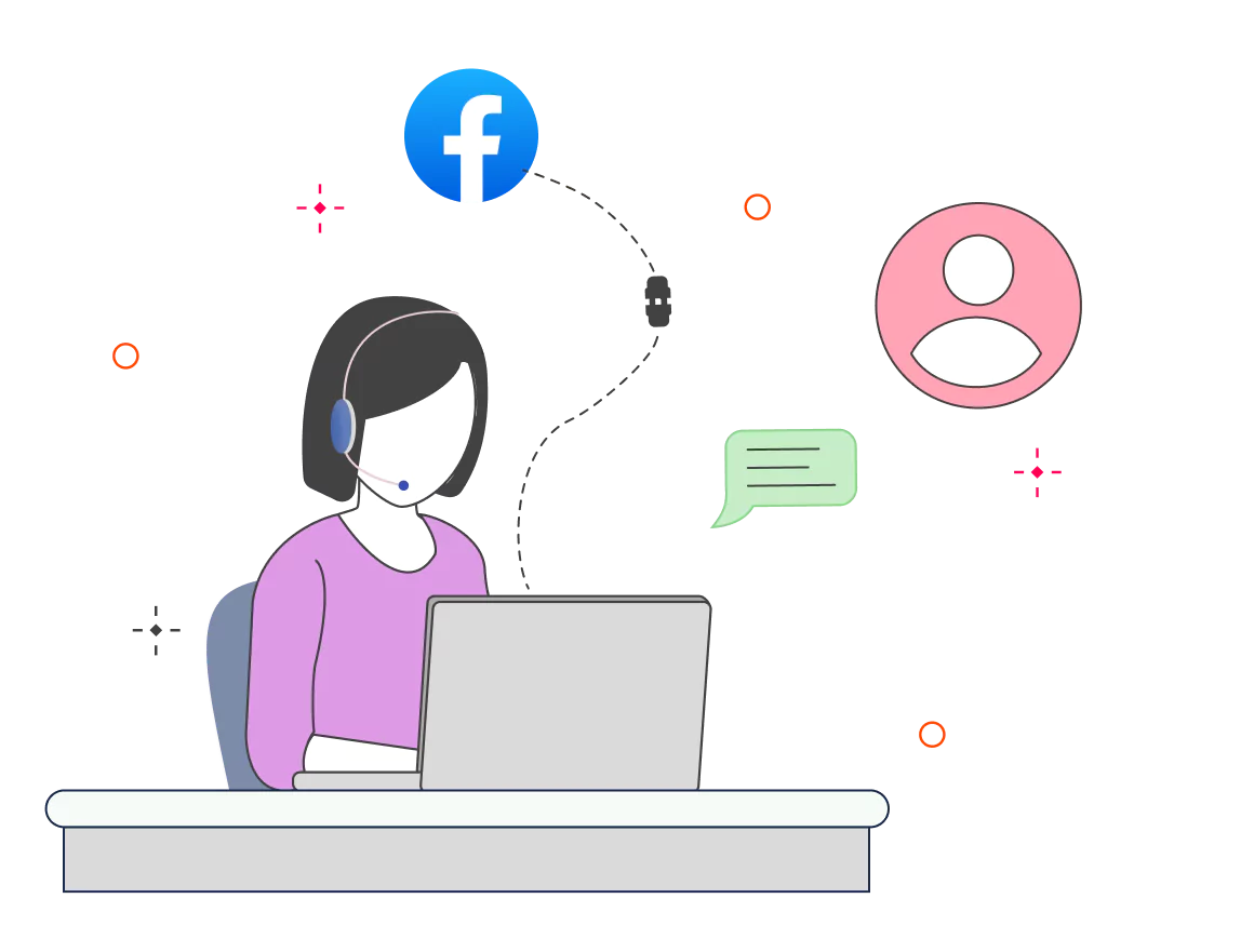 Support agent responding to Facebook messages in BoldDesk, representing Facebook integration for customer support.