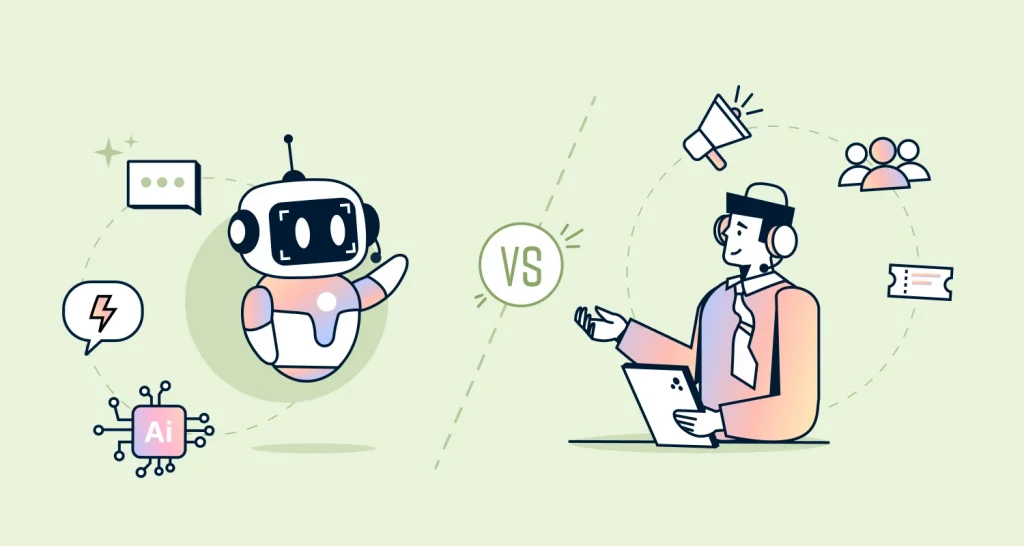 AI vs human customer service: discover how automation and agents work together to balance speed, empathy, and efficiency