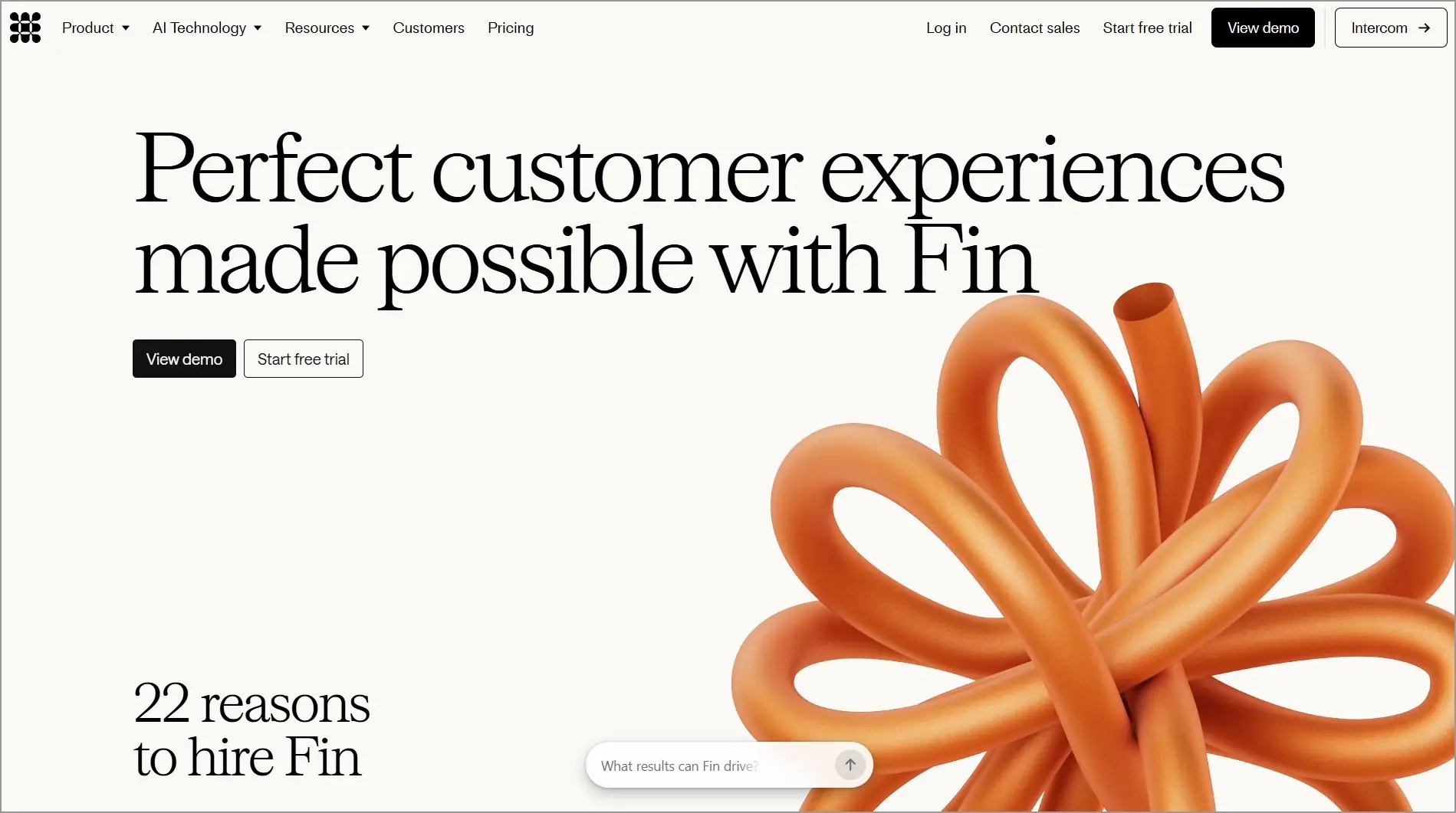 An infographic showing Intercom’s Fin 3 AI agent, the top-rated solution for complex customer service queries.