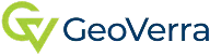 GeoVerra logo with a green abstract GV symbol and blue company name on a white background