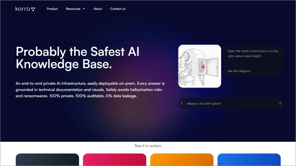 Korra AI knowledge base delivering semantic AI chat and accurate customer self‑service answers.